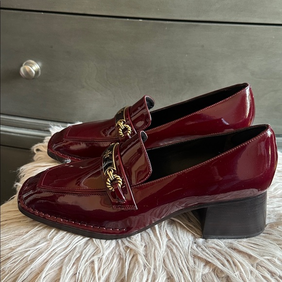 Tory Burch Burgundy Loafers - Picture 5 of 11